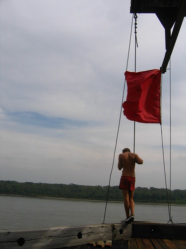 MRA Flag with Nick on bridge
